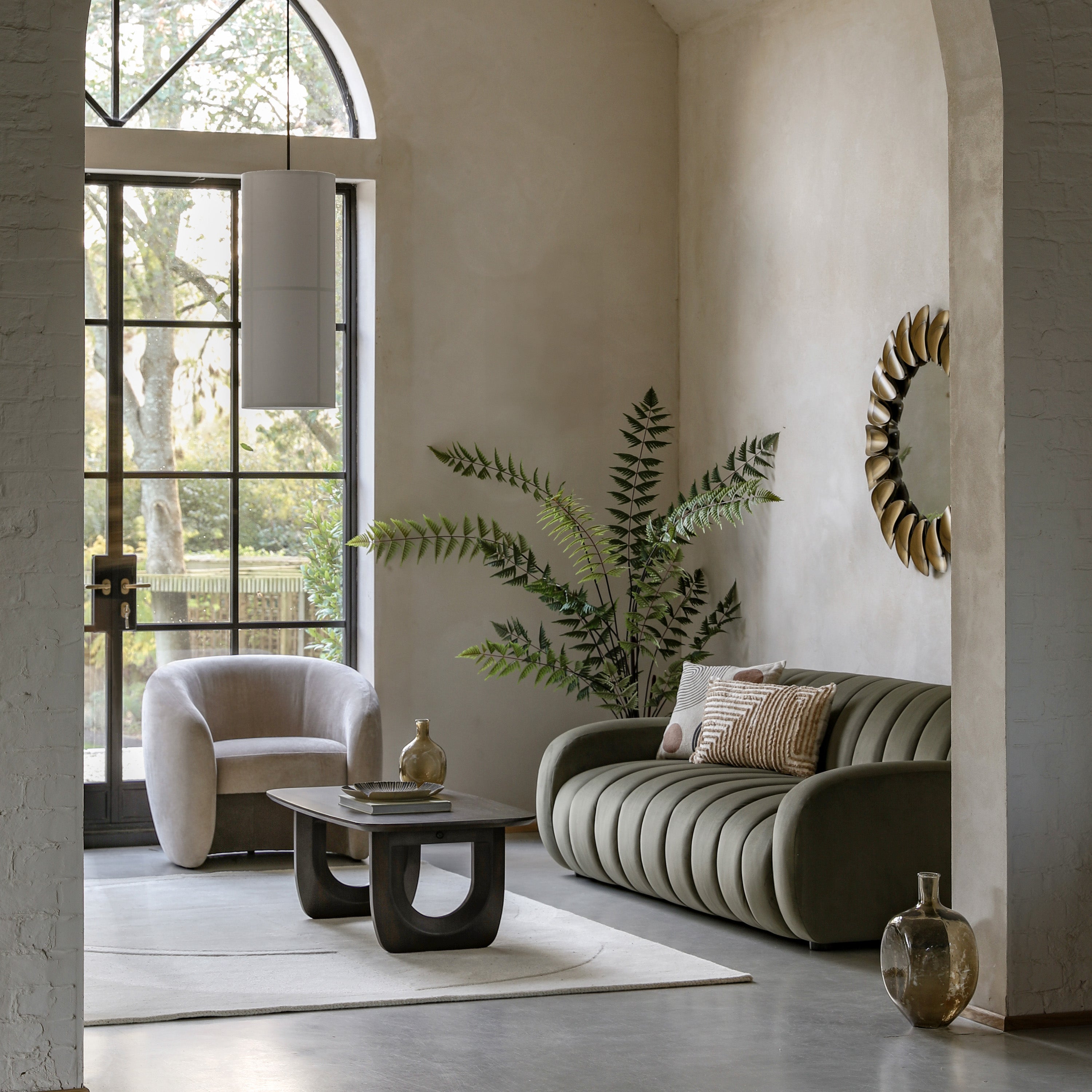Russo Moss Green Bubble Sofa | 3 Seater